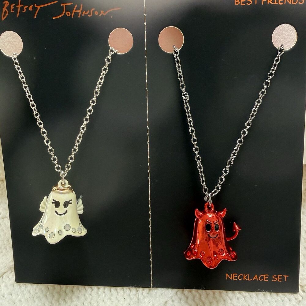 Betsey Johnson Necklaces Best Friends, Angel And Devil Necklace Authentic NWT